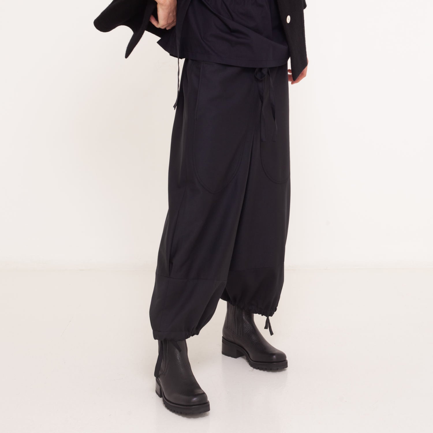 oversized Culotte aus Bio-Wolle