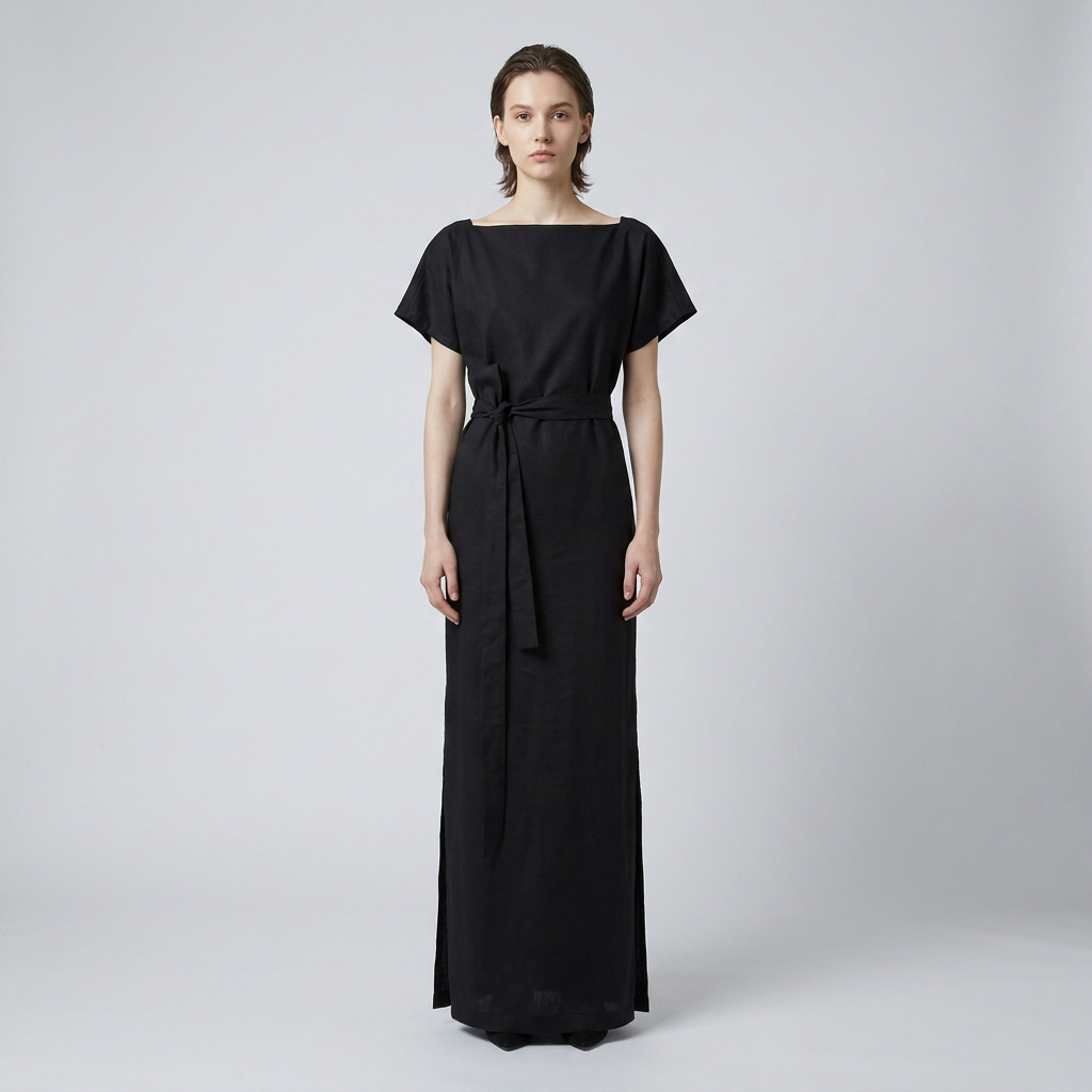 long evening gown in black