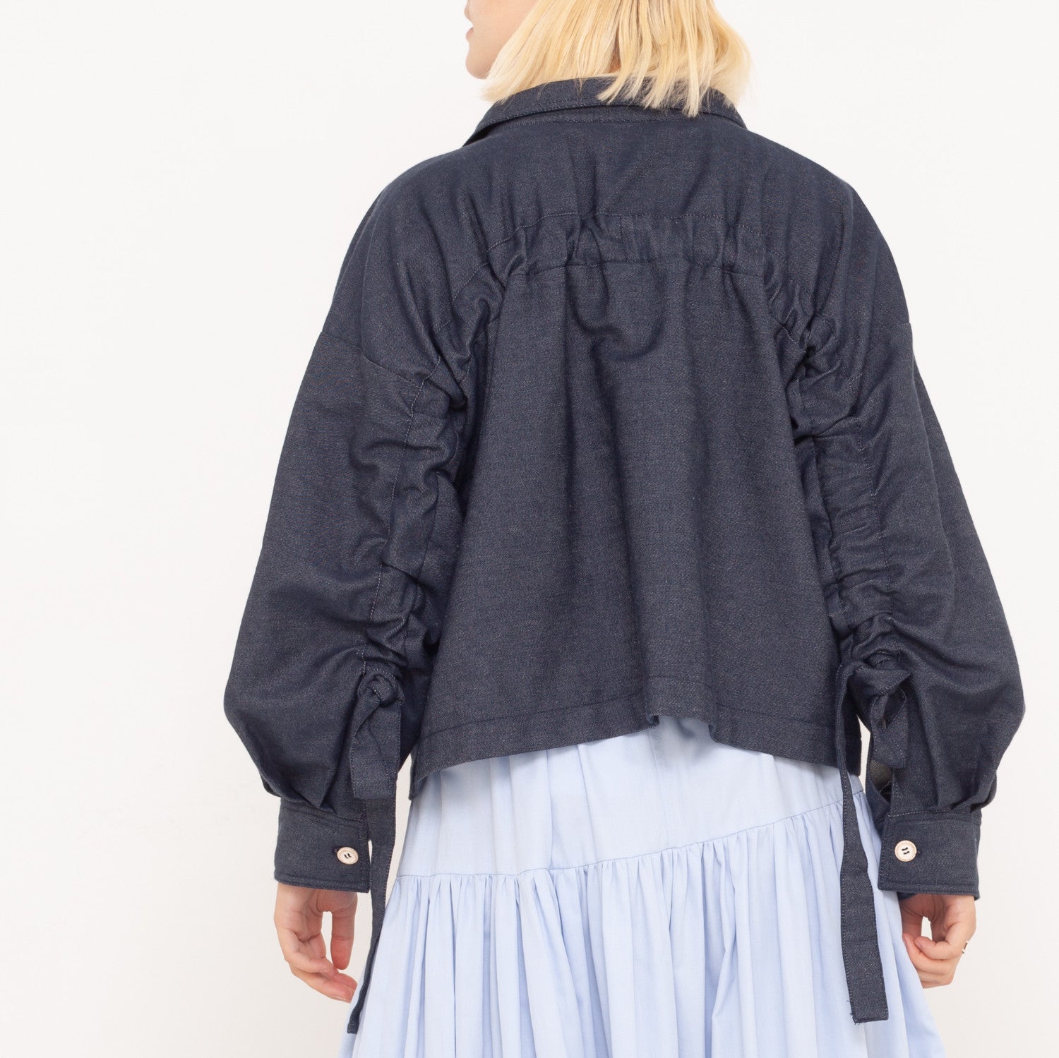 2nd love - denim jacket with gathering and big pockets