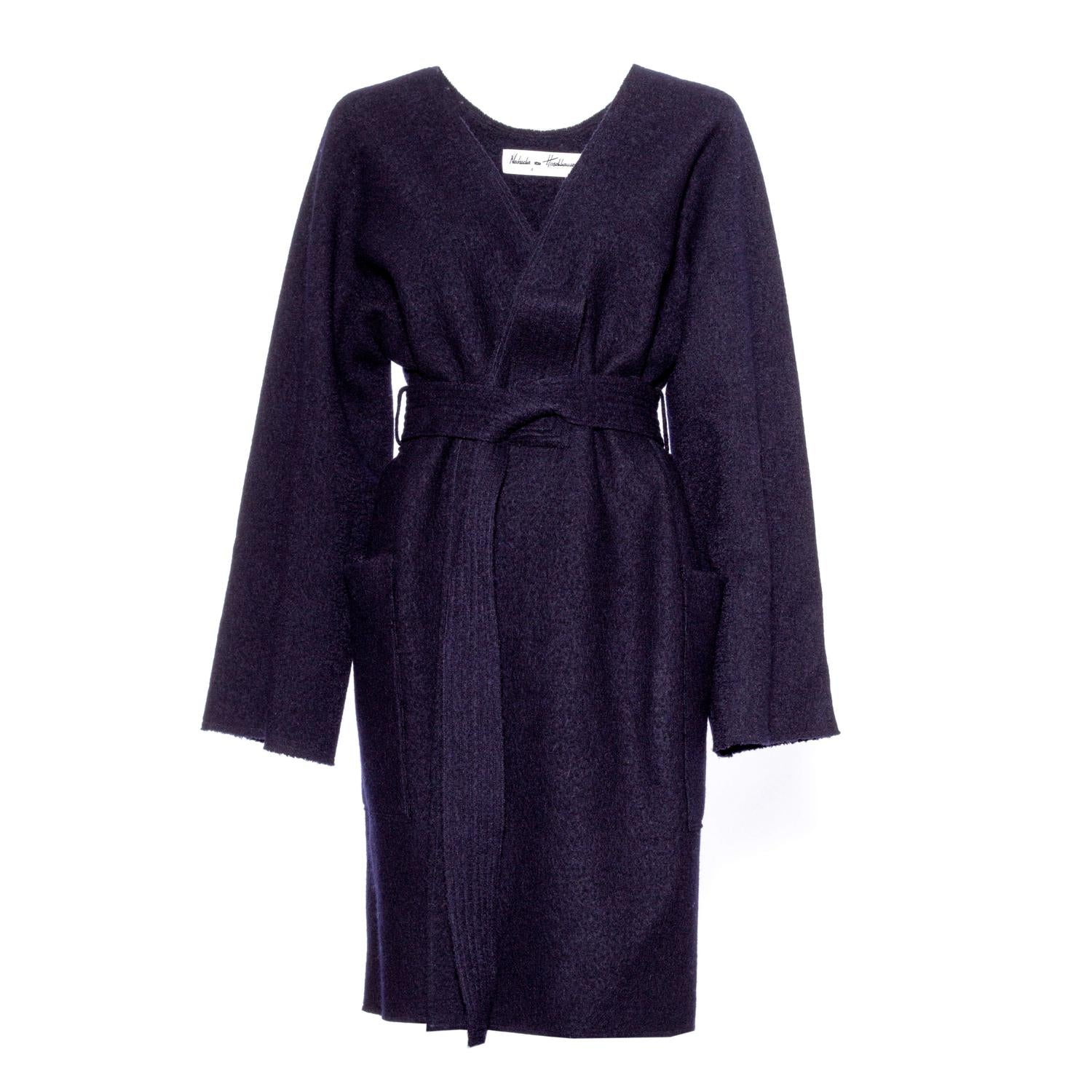 woolen coat in minimal design by Natascha von Hirschhausen fashion design made in Berlin