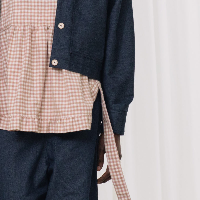 longsleeve with ruffles made of flanell fabric