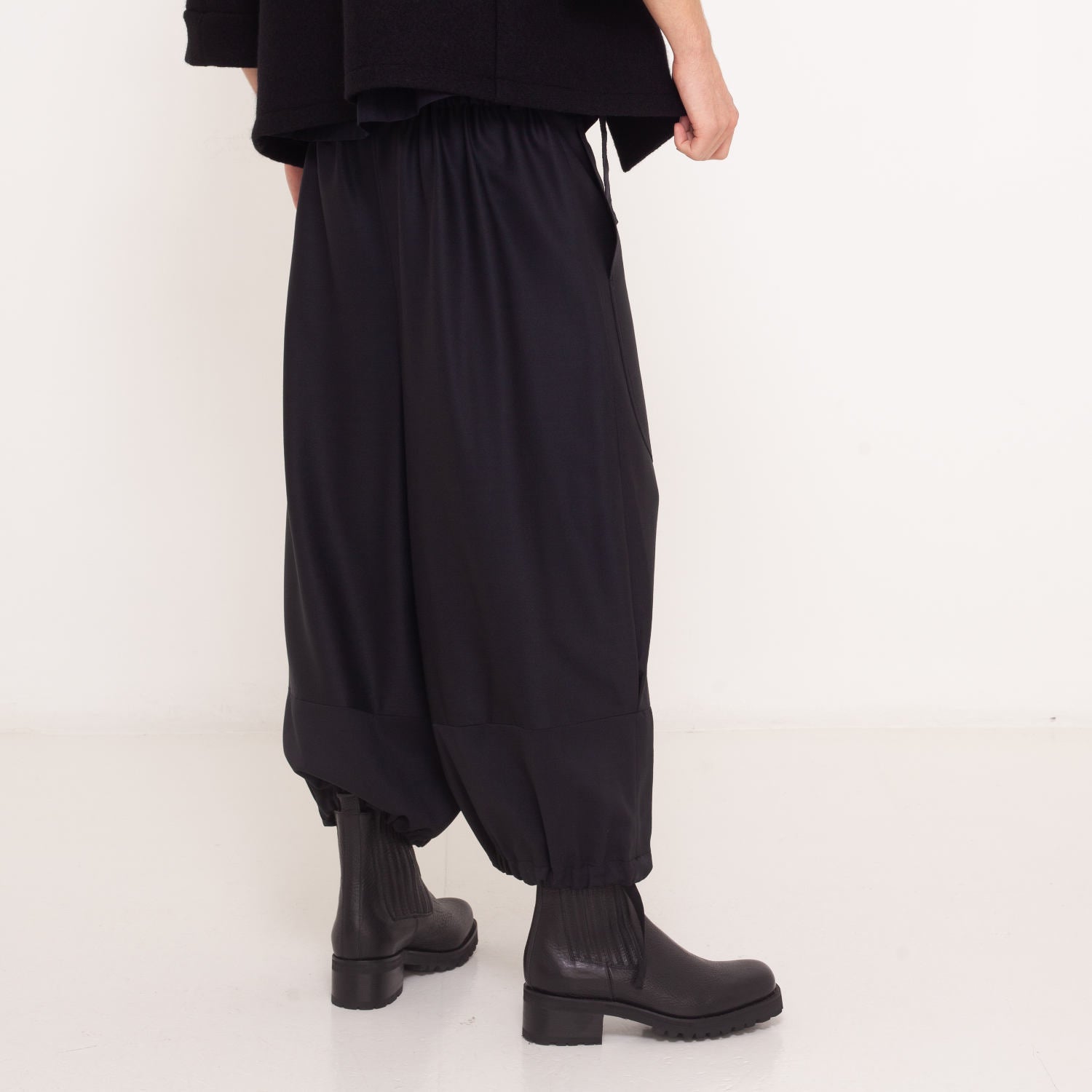 oversized Culotte aus Bio-Wolle