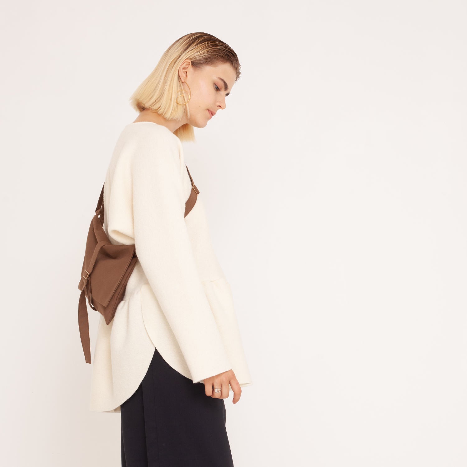 schlichter Sweater aus Bio-Wollwalk