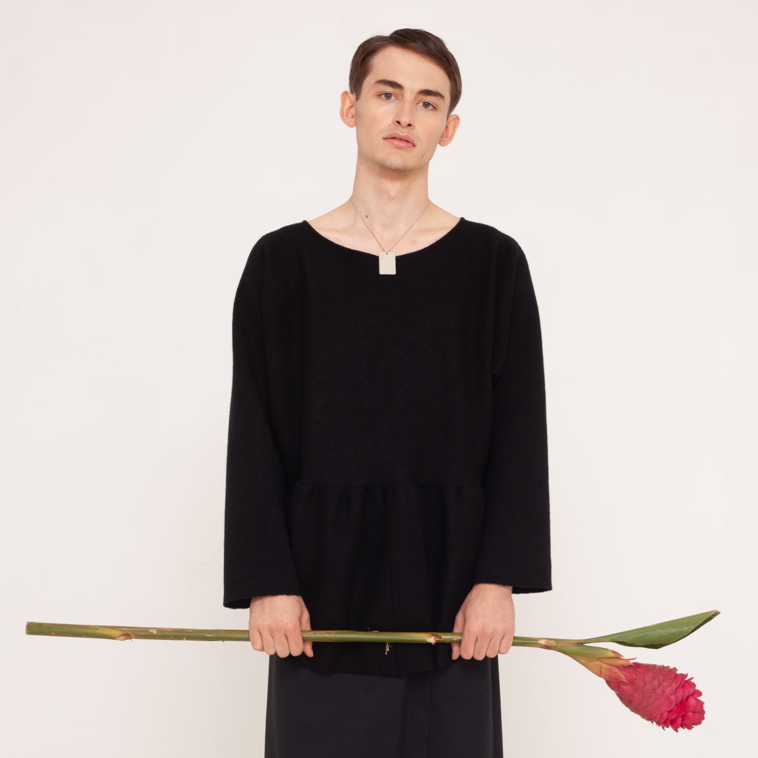 schlichter Sweater aus Bio-Wollwalk