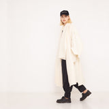 oversized coat made of organic boiled wool