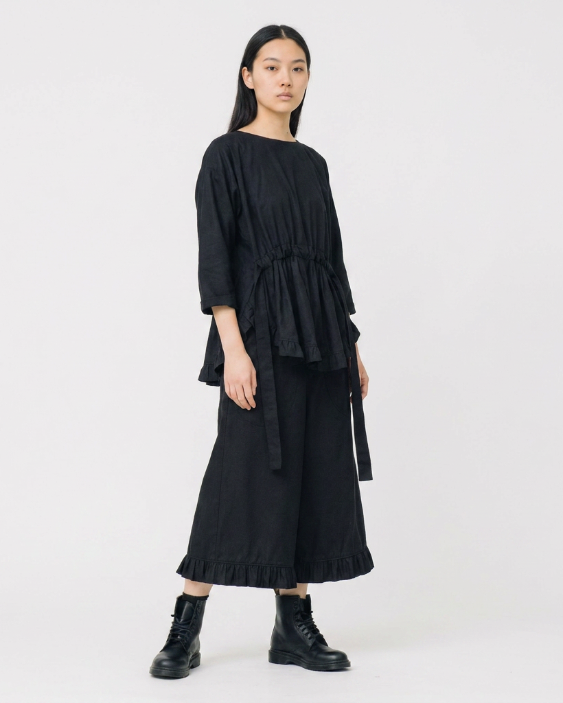 oversized Culotte mit Rüschen