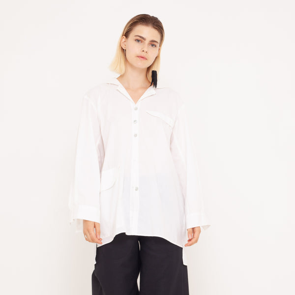 oversized shirt with big asymmetric pocket