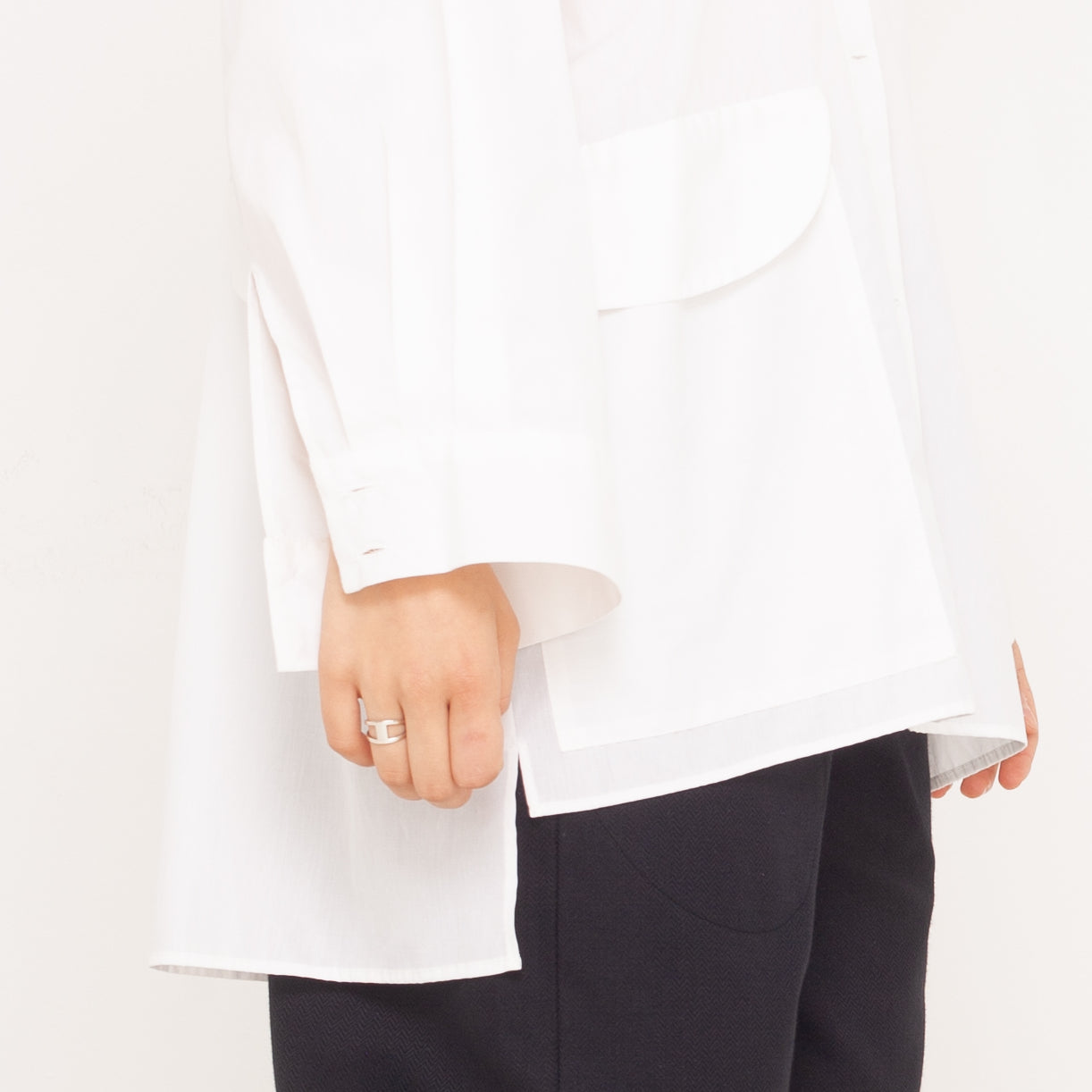 oversized Hemd aus Bio-Popeline