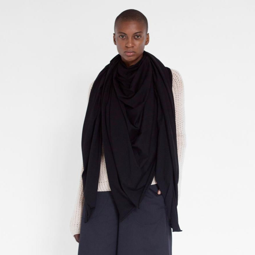 XXL scarf made of pure organic jersey by Natascha von Hirschhausen fashion design made in Berlin