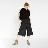 flowing jersey top in black by Natascha von Hirschhausen fashion design made in Berlin