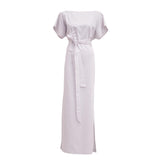 minimal design bridal dress made of organic cotton by Natascha von Hirschhausen fashion design made in Berlin
