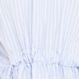 gestreiftes Kleid mit Känguru-Tasche 