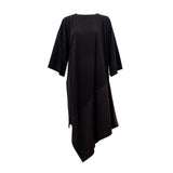 asymmetric oversized dress with fabric mix by Natascha von Hirschhausen fashion design made in Berlin