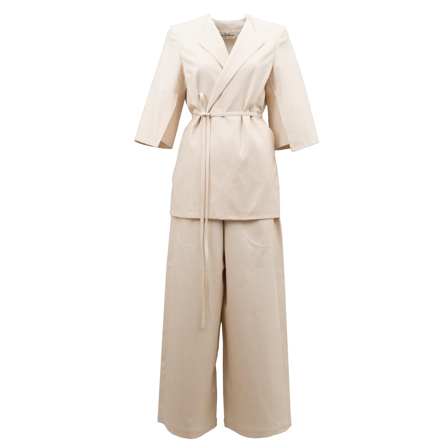 modern organic cotton bridal suit by Natascha von Hirschhausen fashion design made in Berlin