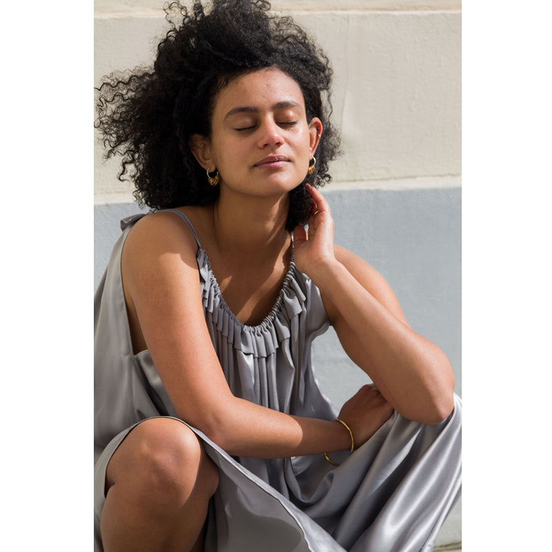 short dress made of peace silk