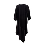 asymmetric oversized dress with fabric mix by Natascha von Hirschhausen fashion design made in Berlin