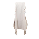 draped cocktail dress made of organic satin by Natascha von Hirschhausen fashion design made in Berlin