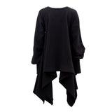 flowing oversized sweater with ruffled sleeves by Natascha von Hirschhausen fashion design made in Berlin