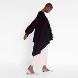 flowing oversized sweater with ruffled sleeves by Natascha von Hirschhausen fashion design made in Berlin
