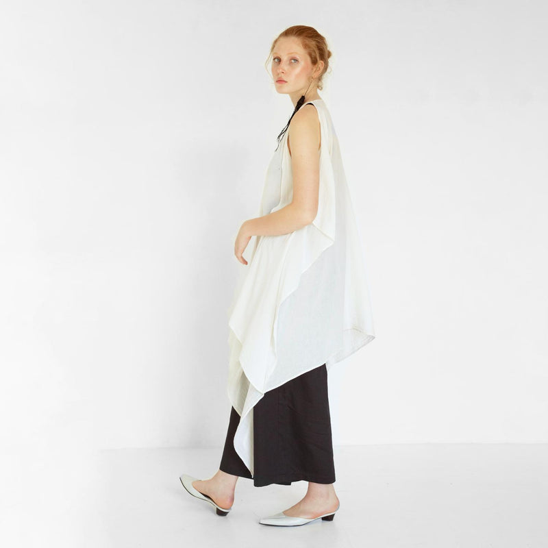 transparent beach dress made of organic cotton by Natascha von Hirschhausen fashion design made in Berlin