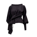 versatile blouse with ruffled sleeves by Natascha von Hirschhausen fashion design made in Berlin