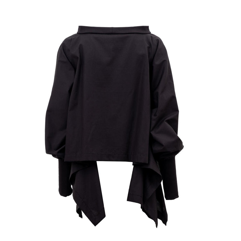 versatile blouse with ruffled sleeves by Natascha von Hirschhausen fashion design made in Berlin